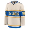 Miehille NHL St. Louis Blues Pelipaita Fanatics Premium NHL Binnington Jordan 2024-25 Winter Classic Valkoinen